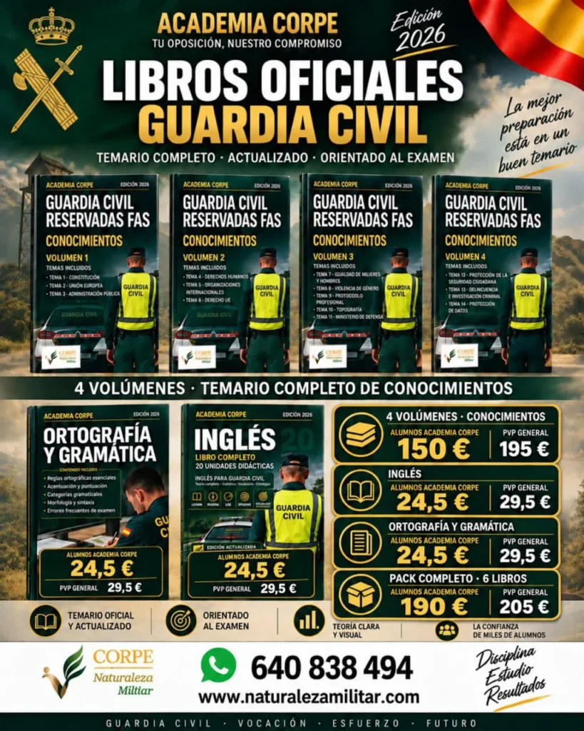 Libros oficiales Guardia Civil
